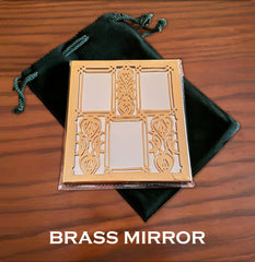 Brass mirror